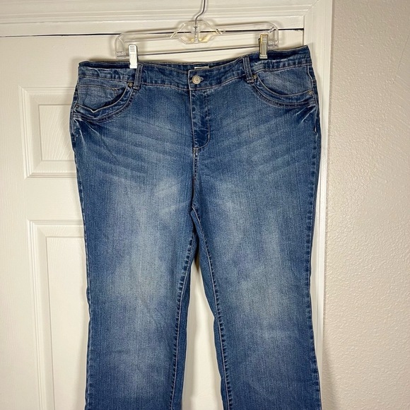 JMS Just My Size Jeans Womens 20W Butterfly Stretch Classic High Rise Plus Y2K - Picture 10 of 16